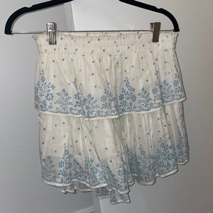 Love Shack Fancy Size Small Blue/White skirt